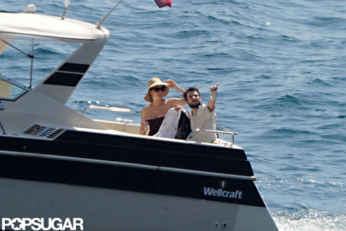 Tom Sturridge and Sienna Miller boarded a boat with baby Marlowe.
Tom Sturridge and Sienna Miller boarded a boat with baby Marlowe.