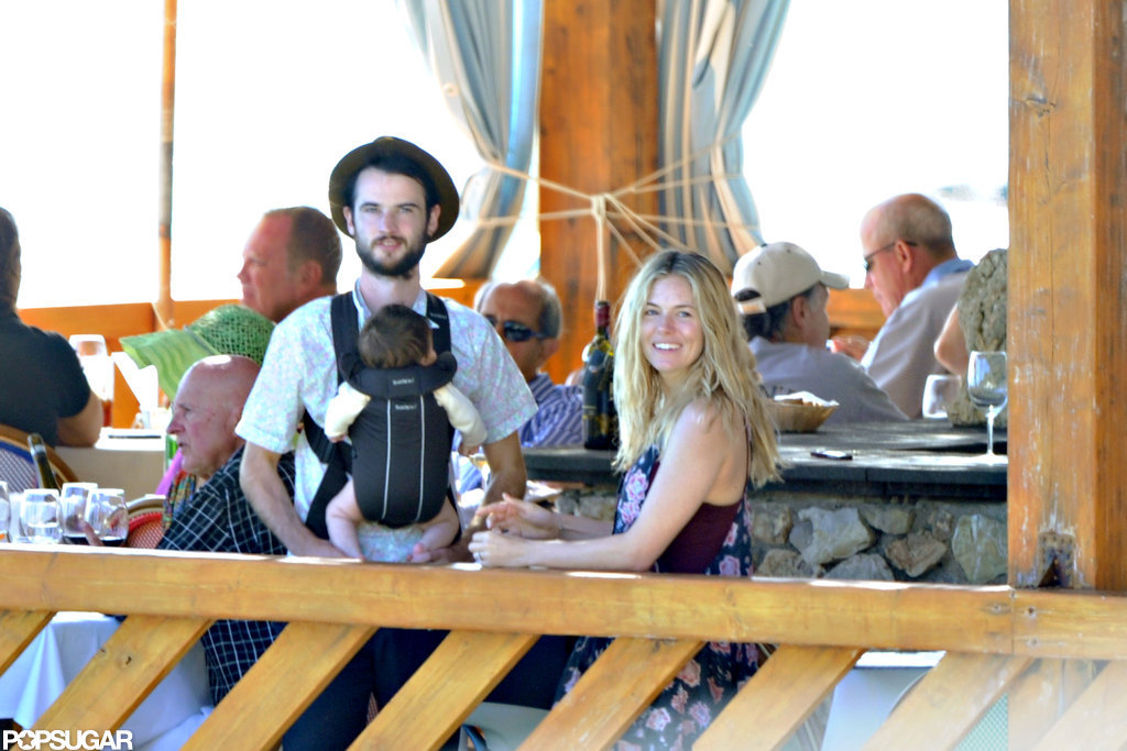 Tom Sturridge held baby Marlowe during a getaway with Sienna Miller to Positano.
Tom Sturridge held baby Marlowe during a getaway with Sienna Miller to Positano.