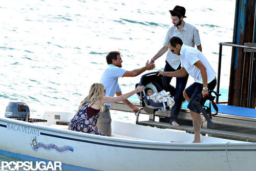 Sienna Miller and Tom Sturridge were accompanied by baby Marlowe for their getaway to Positano.
Sienna Miller and Tom Sturridge were accompanied by baby Marlowe for their getaway to Positano.
