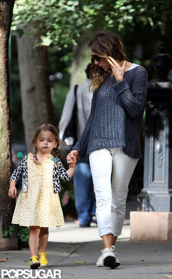 Sarah Jessica Parker held hands with Loretta Broderick.
Sarah Jessica Parker held hands with Loretta Broderick.