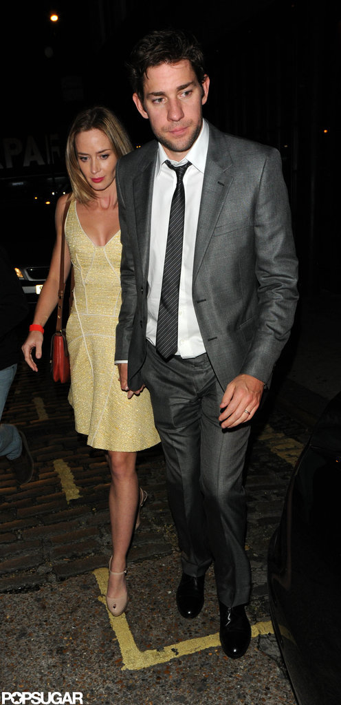 Emily Blunt and John Krasinski arrived hand in hand to Stanley Tucci and Felicity Blunt's wedding in London in October 2012.
Emily Blunt and John Krasinski arrived hand in hand to Stanley Tucci and Felicity Blunt's wedding in London in October 2012.