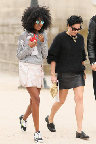 Julia Sarr-Jamois worked an athletic play on her mini with a pair of Nikes.
Julia Sarr-Jamois worked an athletic play on her mini with a pair of Nikes.