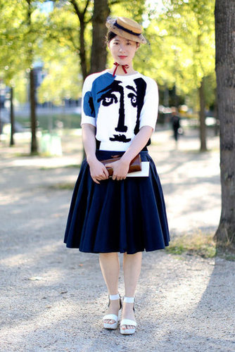 A cheeky sweater gave this ensemble artistic edge.
A cheeky sweater gave this ensemble artistic edge.