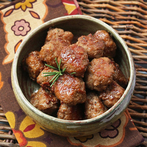 Bourbon Cider Glazed Turkey Meatballs