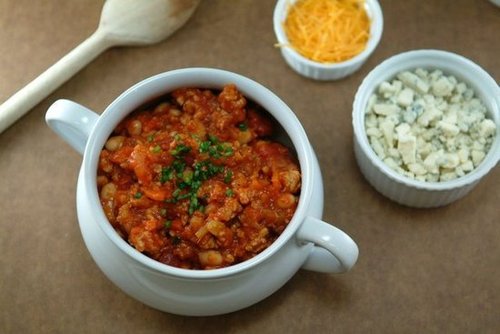 Skinny Buffalo Chicken Chili
