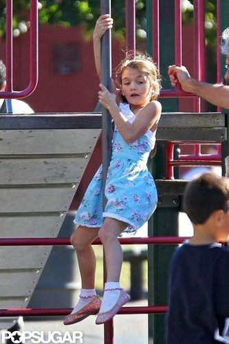 Suri Cruise had fun at a playground in Brooklyn.
Suri Cruise had fun at a playground in Brooklyn.
