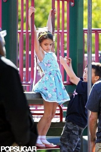 Suri Cruise went to a playground in Brooklyn with mom Katie Holmes.
Suri Cruise went to a playground in Brooklyn with mom Katie Holmes.