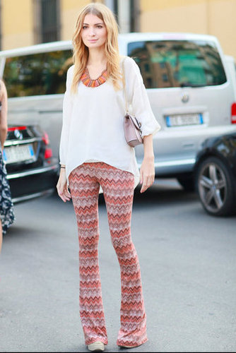 The disco days are back according to these flared zig-zag printed pants.
Source: Greg Kessler
The disco days are back according to these flared zig-zag printed pants.
Source: Greg Kessler