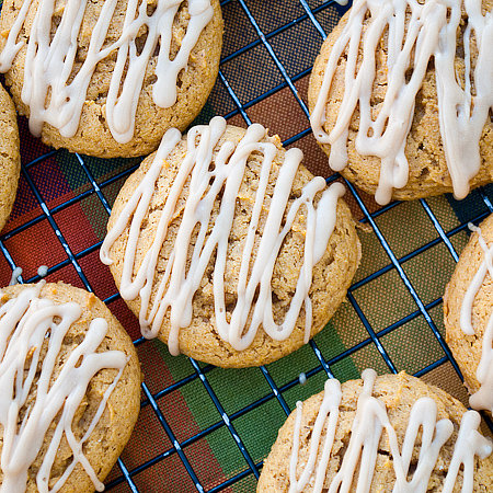 Maple-Glazed Pumpkin Cookies Maple-Glazed Pumpkin Cookies