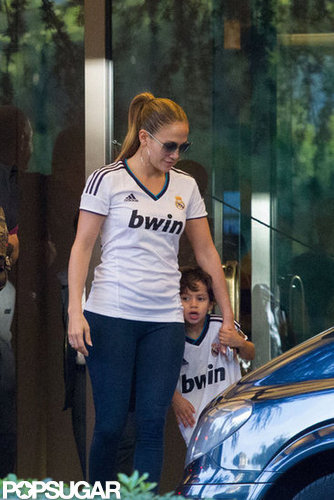 Jennifer Lopez Brings Her Twins For a Sporty Soccer Game Jennifer Lopez Brings Her Twins For a Sporty Soccer Game