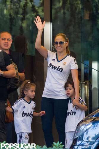 Jennifer Lopez Brings Her Twins For a Sporty Soccer Game Jennifer Lopez Brings Her Twins For a Sporty Soccer Game