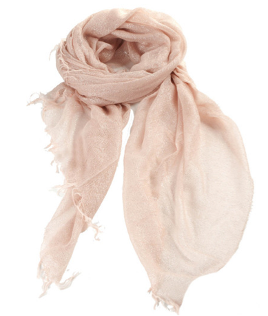 The perfect shade of blush pink, 50 percent of the proceeds from this Spun Pink Sparkle Scarf ($56) will go to The Breast Cancer Charities of America.
The perfect shade of blush pink, 50 percent of the proceeds from this Spun Pink Sparkle Scarf ($56) will go to The Breast Cancer Charities of America.