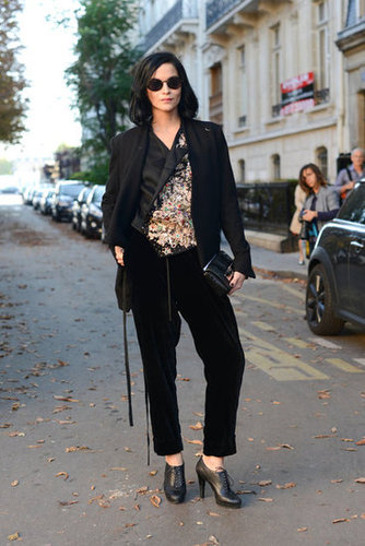 Leigh Lezark edged up her look with a jeweled top.
Leigh Lezark edged up her look with a jeweled top.