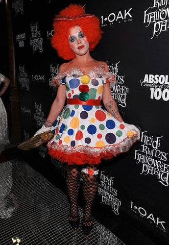 Pink was a girlie clown at a Big Apple Halloween party in 2008.
Pink was a girlie clown at a Big Apple Halloween party in 2008.