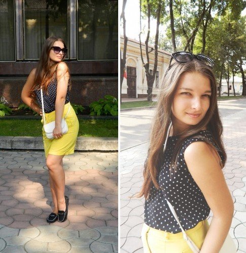 Dots And Yellow Shorts 