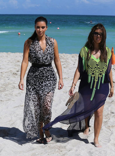 Kim and Kourtney Hit the Beach While Khloe Preps For The X Factor Kim and Kourtney Hit the Beach While Khloe Preps For The X Factor