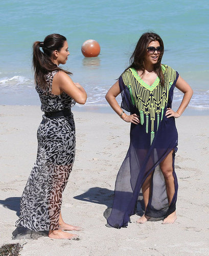 Kim and Kourtney Hit the Beach While Khloe Preps For The X Factor Kim and Kourtney Hit the Beach While Khloe Preps For The X Factor