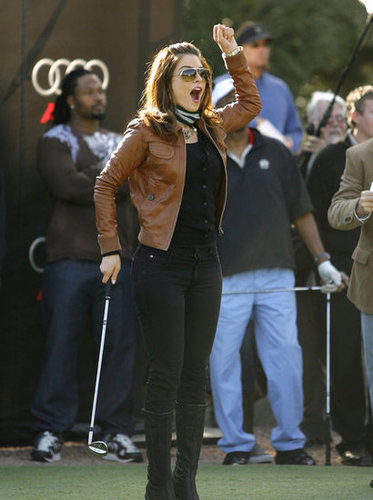 Teri Hatcher celebrated a shot in Phoenix, AZ, in January 2008.
Teri Hatcher celebrated a shot in Phoenix, AZ, in January 2008.