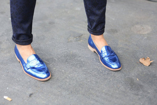 Metallic makes everything cooler, these loafers included.
Metallic makes everything cooler, these loafers included.
