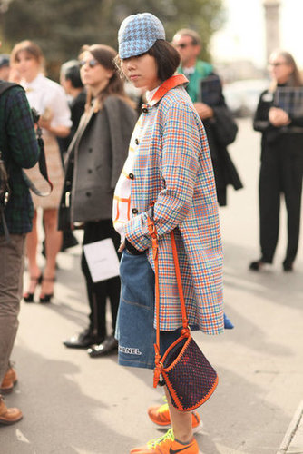 Susi Bubble made the rounds in Chanel denim and a mix of seasonal plaids and patterns.
Susi Bubble made the rounds in Chanel denim and a mix of seasonal plaids and patterns.