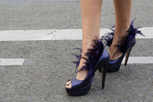 Feather-adorned heels were made for outfitting showstopping style.
Feather-adorned heels were made for outfitting showstopping style.