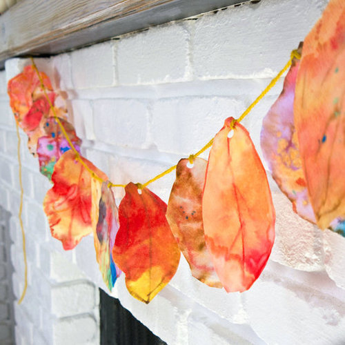 Coffee Filter Fall Leaf Garland Coffee Filter Fall Leaf Garland