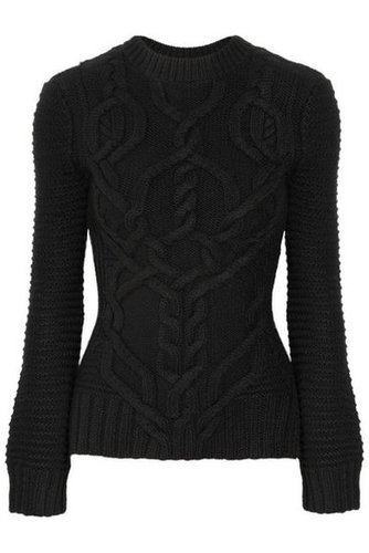 Derek Lam's Cable Knit Wool Sweater ($1,250) has a ribbed, figure-flattering fit and unique, eye-catching twists.
Derek Lam's Cable Knit Wool Sweater ($1,250) has a ribbed, figure-flattering fit and unique, eye-catching twists.