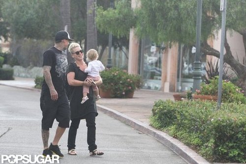 Pink and Carey Hart shared a laugh in Malibu.
Pink and Carey Hart shared a laugh in Malibu.