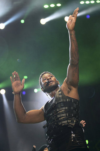 Usher flexed his muscles during a March 2012 performance in Johannesburg, South Africa.
Usher flexed his muscles during a March 2012 performance in Johannesburg, South Africa.