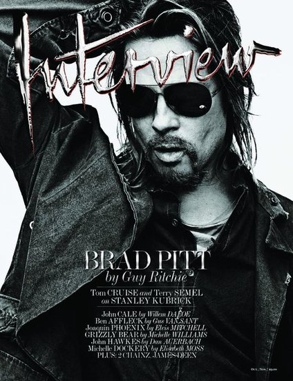 Brad Pitt covers Interview's latest issue.
Brad Pitt covers Interview's latest issue.
