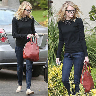 Emma Stone Carrying a Burberry Bag