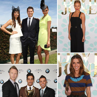 Caulfield Cup Races: Celebrities Lara Bingle, Jason Dundas, Kate Waterhouse, Jessica Gomez, Samantha Harris, Firass Dirani