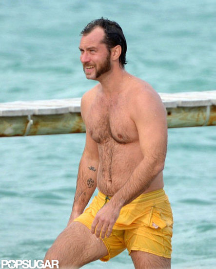 Jude Law Squeezes In Shirtless Time During a Break From Moviemaking Jude Law Squeezes In Shirtless Time During a Break From Moviemaking