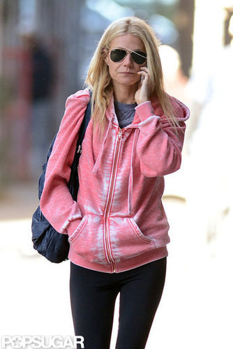 Gwyneth Paltrow Brings a Pop of Pink to Her Workout Gwyneth Paltrow Brings a Pop of Pink to Her Workout