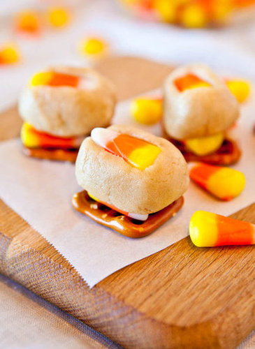 Candy Corn Cookie Dough Pretzel Bites Candy Corn Cookie Dough Pretzel Bites