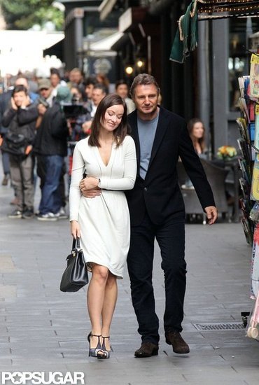 Olivia Wilde stepped out in Rome with Liam Neeson to film a scene for The Third Person. Olivia Wilde stepped out in Rome with Liam Neeson to film a scene for The Third Person.