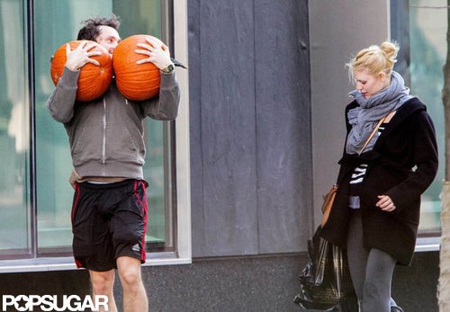 Hugh Dancy carried two pumpkins out of a market in Toronto with Claire Danes.
Hugh Dancy carried two pumpkins out of a market in Toronto with Claire Danes.