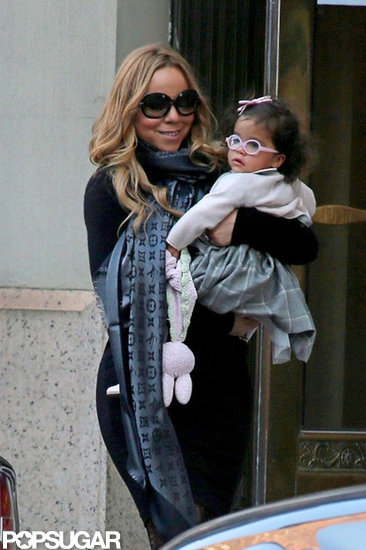 Monroe Cannon sported pink glasses while she was out with Mariah Carey. Monroe Cannon sported pink glasses while she was out with Mariah Carey.