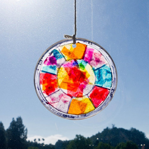 Faux Stained Glass Window Faux Stained Glass Window