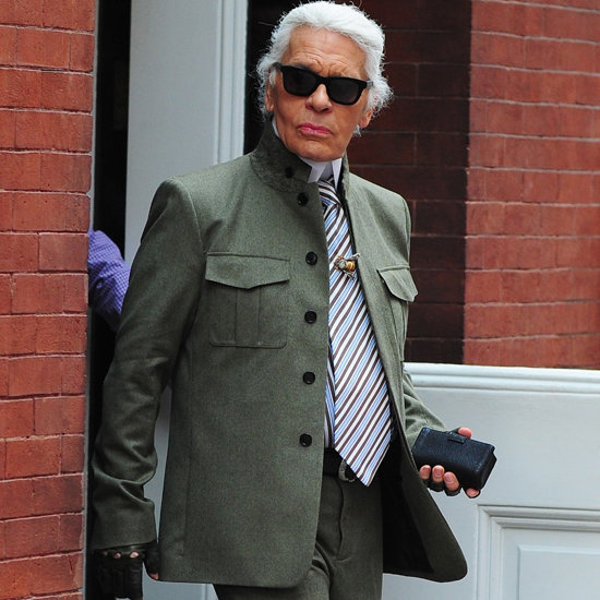 Karl Lagerfeld Wearing Green in New York City | Pictures Karl Lagerfeld Wearing Green in New York City | Pictures