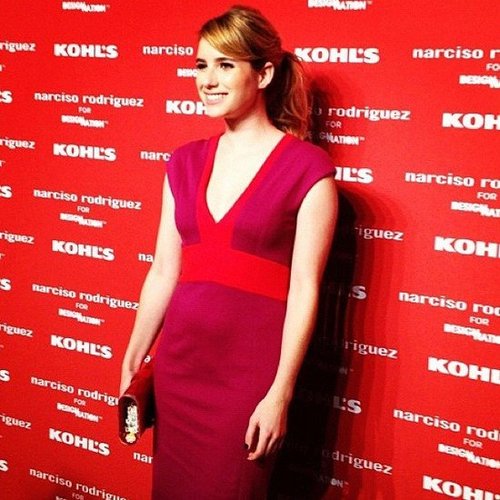 Emma Roberts also came out to support the Narciso Rodriguez for Kohl's collection in a dress from the line.
Emma Roberts also came out to support the Narciso Rodriguez for Kohl's collection in a dress from the line.