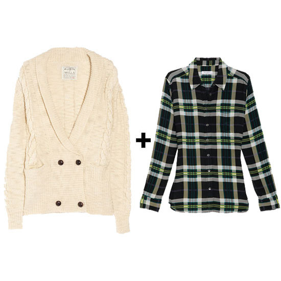 A cable-knit grandpa cardi and silk plaid top are ideal for pairing with skinny cords or a pair of sleek leather leggings.
Aubin & Wills Sheepmoor Cable-Knit Wool Cardigan ($150, originally $300)
Equipment Oversize Plaid Print Brett Blouse ($248)
A cable-knit grandpa cardi and silk plaid top are ideal for pairing with skinny cords or a pair of sleek leather leggings.
Aubin & Wills Sheepmoor Cable-Knit Wool Cardigan ($150, originally $300)
Equipment Oversize Plaid Print Brett Blouse ($248)