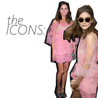 Olivia Palermo in Pink Lace Valentino in Paris