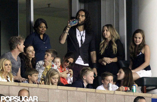 Victoria and Harper Cheer On David With the Ramsays and Russell Brand Victoria and Harper Cheer On David With the Ramsays and Russell Brand
