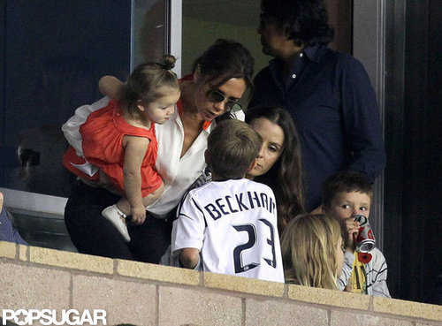 Victoria and Harper Cheer On David With the Ramsays and Russell Brand Victoria and Harper Cheer On David With the Ramsays and Russell Brand