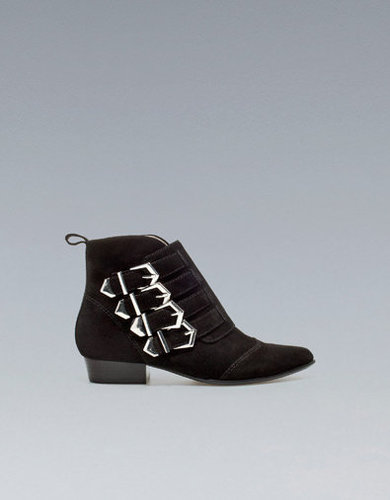 FLAT ANKLE BOOT WITH BUCKLES - Shoes - Woman - ZARA United States