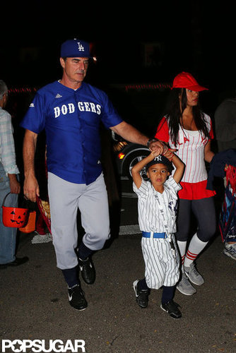 Chris Noth and his wife Tara Wilson brought their son trick or treating in Beverly Hills.
Chris Noth and his wife Tara Wilson brought their son trick or treating in Beverly Hills.