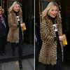 Kate Moss Wearing a Leopard Print Coat