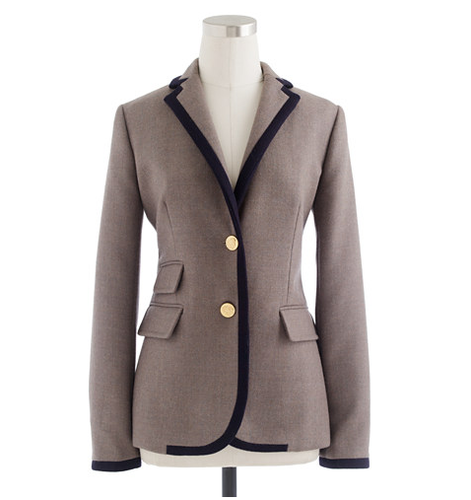J.Crew Tipped Hacking Jacket in Double-Serge Wool J.Crew Tipped Hacking Jacket in Double-Serge Wool