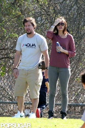 Mark Wahlberg and Rhea Durham watched the game.
Mark Wahlberg and Rhea Durham watched the game.